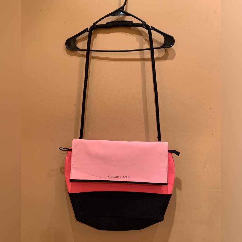 Victoria's Secret Beach Cooler Insulated Tote Shoulder Bag Pink Black Ne…